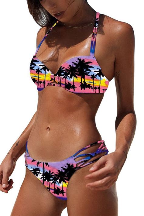 Hualong Sexy Two Pieces Printed Bathing Suits Online