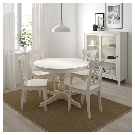 ikea ingatorp white extendable table   small kitchen tables