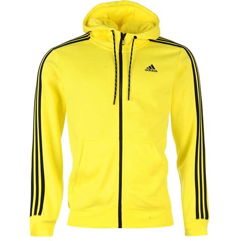 adidas  stripe full zip hoody ls hooded hoodie casual mens gents ebay