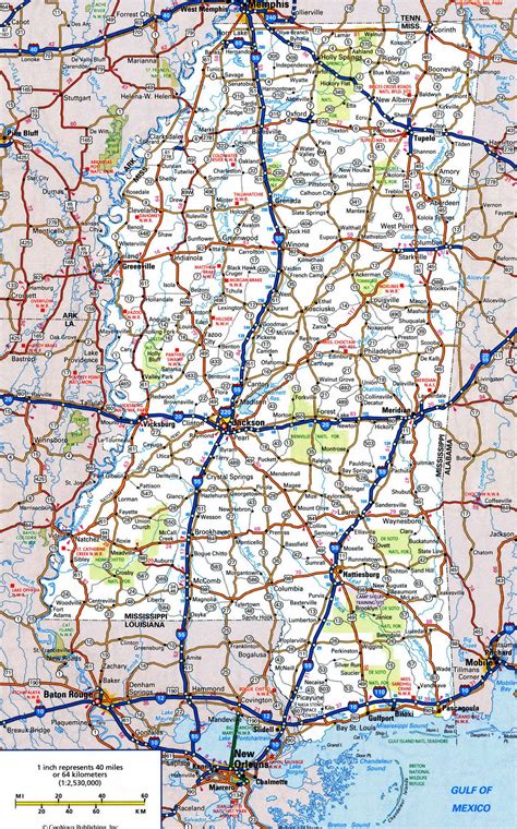 mississippi highway wall map maps   bankhomecom