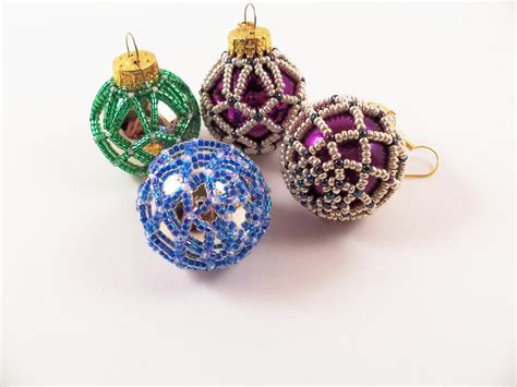 beaded christmas ornament pattern 3 net beading tutorial