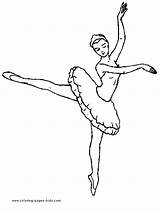 Coloring Pages Ballerina Ballet Printable Color Sports Dancing Kids Sheets Dance Sheet Found sketch template
