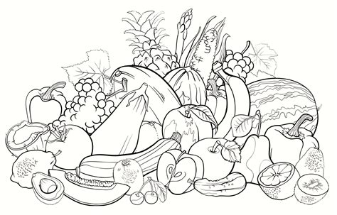 fruits coloring pages