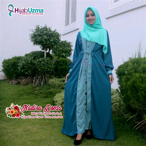 Baju Gamis Warna Hijau Tosca Cocok Dengan Jilbab Warna Apa Voal Motif