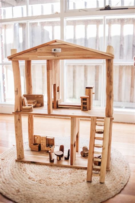 qtoys eco wooden dollhouse  sale fast shipping