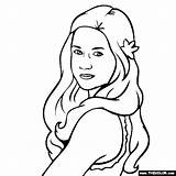 Coloring Pages Ariana Grande Bonnie Wright Thecolor Actress Famous Color Printable Getcolorings Print Colori sketch template