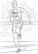 Usain Owens Dibujos Kleurplaat Atletismo sketch template