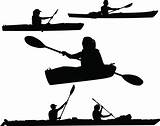 Kayaking Vector Clip Silhouettes Illustrations Istockphoto sketch template