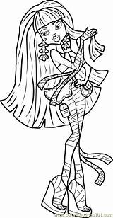 Coloring Cleo Nile Pages Monster High Coloringpages101 sketch template
