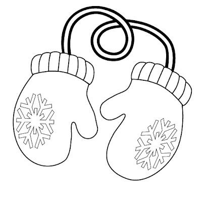 mitten printable coloring page