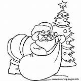 Christmas Tree Coloring Santa Pages Printable Father Colour Colorear Noel Para Drawing Navidad Dibujo Clipart Dibujos Papa Color La Un sketch template
