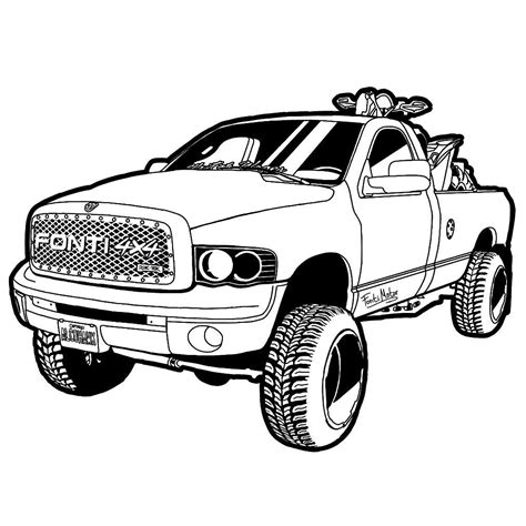 lifted truck drawings    clipartmag