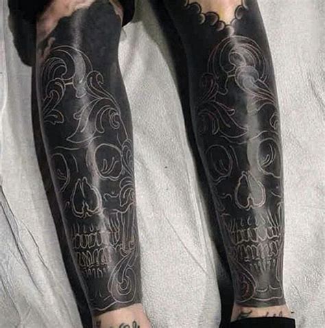 tattoo trend  called blackout tattoos pics