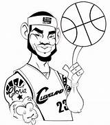 Coloring Lebron James Pages Kobe Bryant Durant Kevin Cartoon Clipart Step 76ers Nba Drawing Dunking Printable Cliparts Sheets Color Characters sketch template