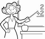 Coloring Pages Teacher sketch template