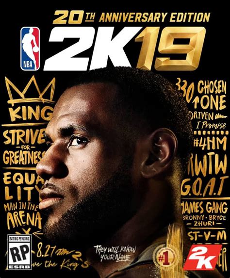 Official Nba 2k19 20th Anniversary Edition Cover Art