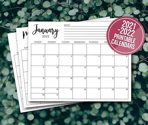 printable calendar  calendar planner insert minimalist calendar