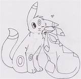 Umbreon Glaceon sketch template