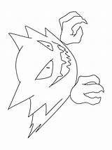Pokemon Haunter Coloring Pages Sketch Roblox Logo Getcolorings Template Printable Drawings sketch template