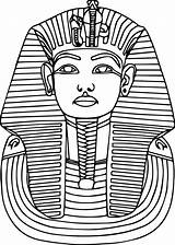 Egyptian Pharaoh Egypt Coloring Ancient Pages Drawing Mummy Sarcophagus Mask Cat Printable Print Tutankhamun Colouring Drawings Nefertiti Color Templates Queen sketch template