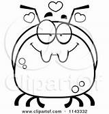 Ant Infatuated Pudgy Clipart Cartoon Thoman Cory Outlined Coloring Vector sketch template