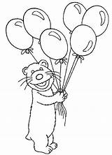 Bear Tutter Blue House Big Coloring Balloons Inthe Pages Bring Lot Netart sketch template