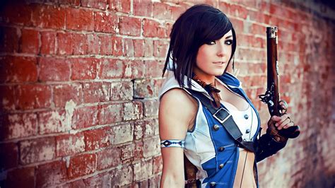 wallpaper cosplay model anime red photography blue