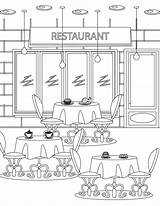 Restaurant Coloring Coloriage Imprimer Pages Au Color Adult Ca Tous sketch template