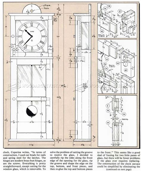 shaker wall clock plans woodarchivist