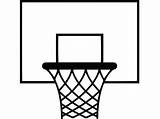 Basketball Hoop Backboard Goal Clipart Svg Silhouette Drawing Basket Rim Clip Vector Ball Draw Sports Icon Logo Cricut Digital Cut sketch template