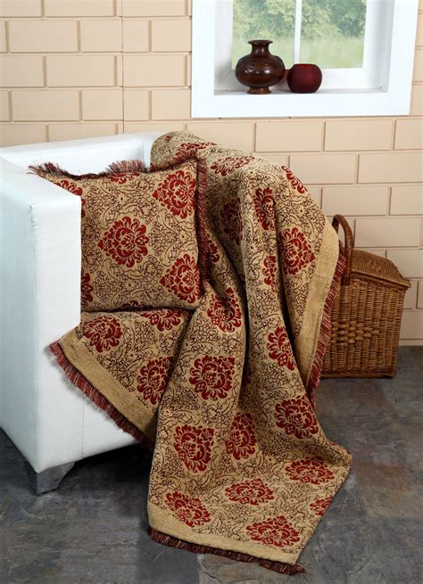 damask chenille jacquard sofa armchair single bed blanket throw    cm buy