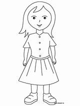 Coloring Girls Girl Pages Kids sketch template