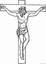 Coloring Pages Jesus Cross Coloring4free Religious Related Posts sketch template