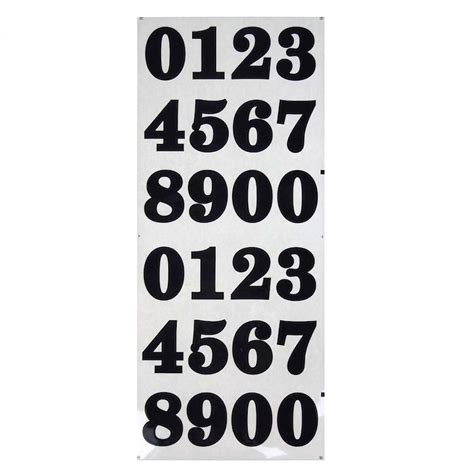 bold number stickers black     count etsy
