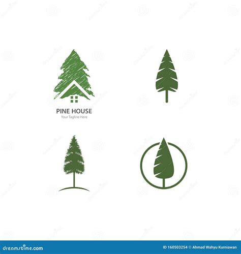 pine tree logo ilustration stock vector illustration  logo