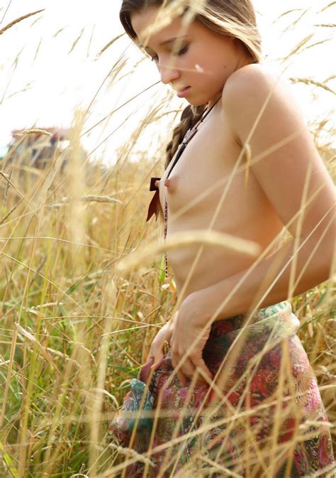 skinny russian girl with small tits posing naked in the fields russian sexy girls