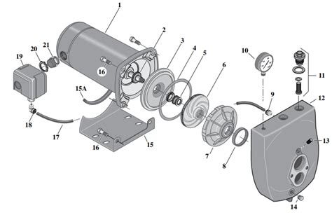 sta rite sl slj series conversible jet pumps parts diagram