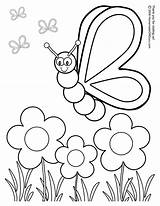 Coloring Pages Flowers Butterfly Printable Book Spring Silly Kids Sheets Colouring Butterflies Flower Color Print Cartoon Printables Cute Sheet Kid sketch template