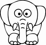 Elephant Coloring Pages Face Cartoon Color Baby Kids Cute Head Printable Elephants Drawing Sheet Print Sheets Getdrawings Getcolorings Wecoloringpage Funny sketch template