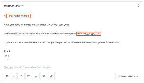 write  follow  email   response updated