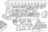 Mercados Alimentos sketch template