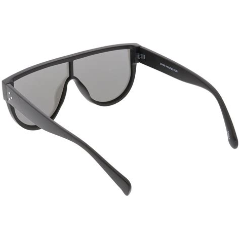 retro modern infinity mirrored flat lens shield sunglasses zerouv