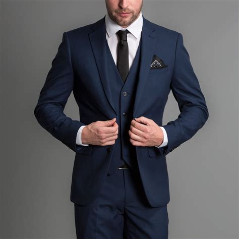 onesixive slim fit blue puppytooth  piece suit partywear clothing casualwear