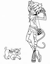 Monster High Coloring Pages Pets Toralei Getcolorings Color Printable sketch template