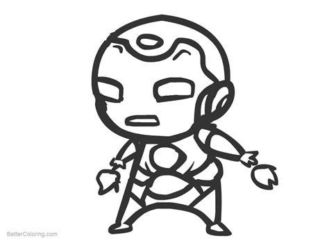 chibi iron man coloring pages fan art  printable coloring pages