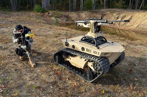 unmanned tracked vehicle    caliber gun reminds