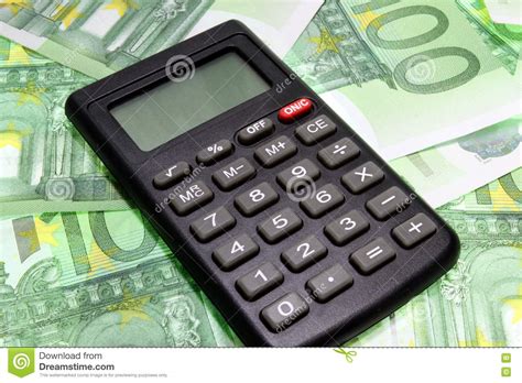 calculator  euros stock image image  account concepts