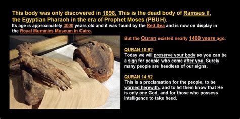why was pharaoh s body preserved about islam