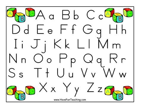 alphabet letter poster zaner bloser  fun teaching