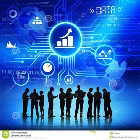 business people with data and growth concept stock image image of